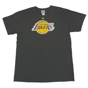 Los Angeles Lakers T-Shirt Mens L 42 Slim Short Sleeve Heather Grey Tee